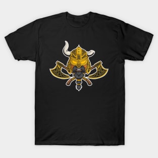 Gold Viking Head T-Shirt